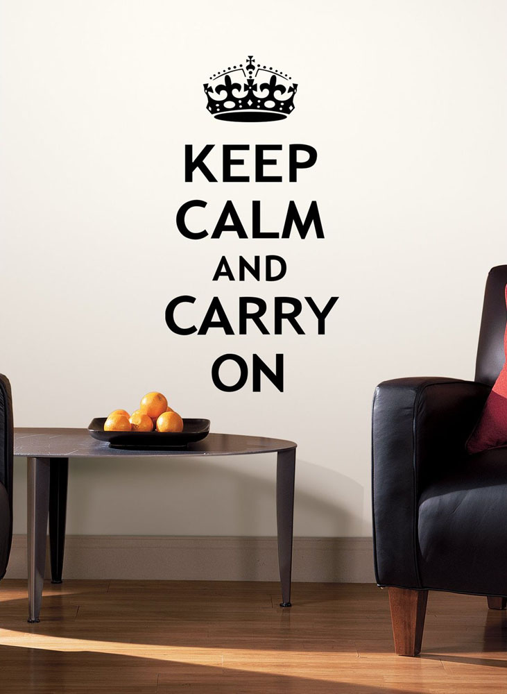 keep calm and carry on wall decal