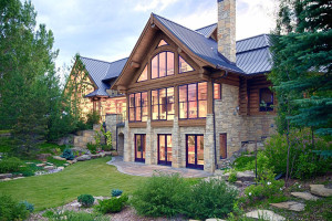 Luxury Country Stone Log Home