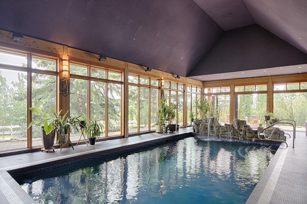 Indoor Pool with Waterfall