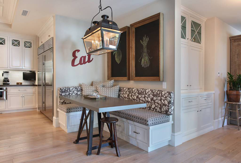 kitchen design with banquette seating