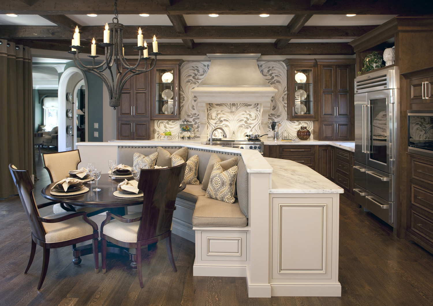 Elegant Kitchen Bench Seating Area