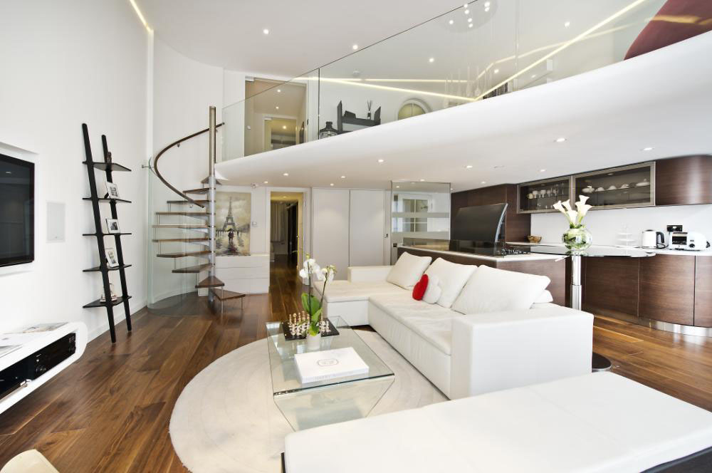 Knightsbridge Apartment With Mezzanine Study Idesignarch