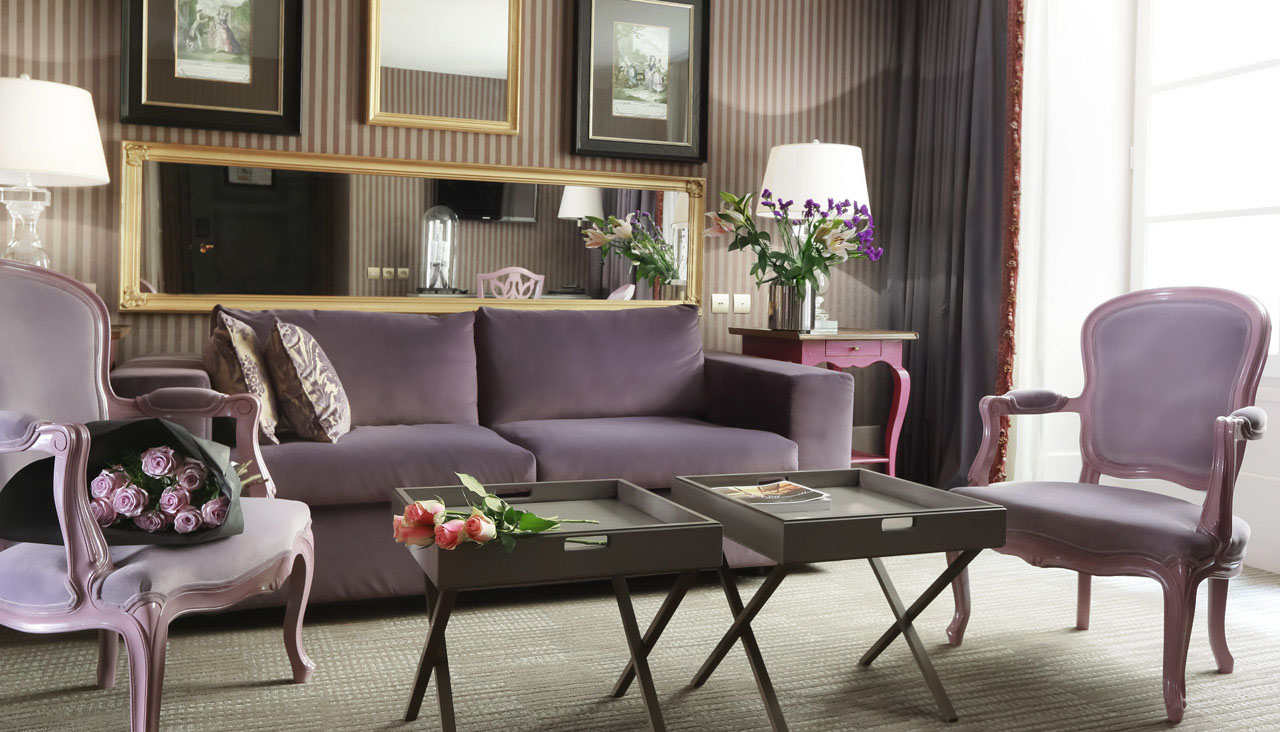 Purple Theme Living Room