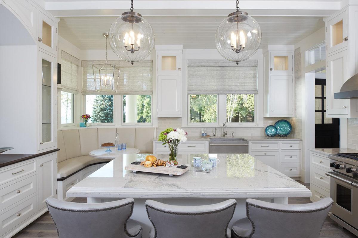 Beach House Kitchen with Cozy Breakfast Nook