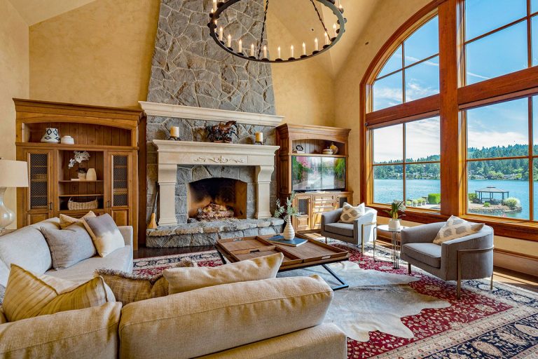 Magnificent Lakefront Mansion with Private Boat Dock