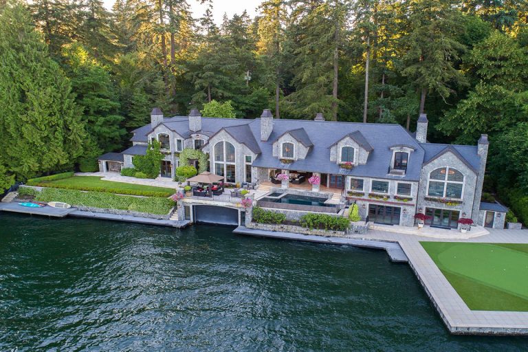 Magnificent Lakefront Mansion with Private Boat Dock
