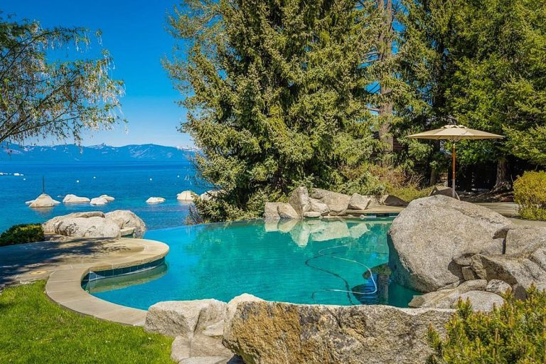 Magical Waterfront Estate Blends in with Nature on Lake Tahoe
