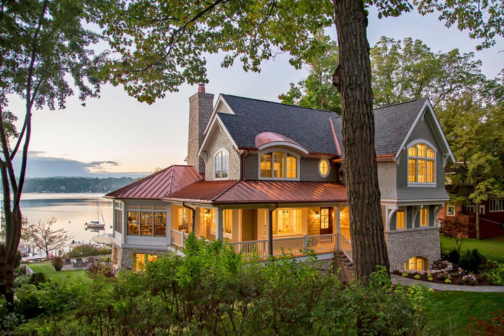 Hillside Waterfront Home with Spectacular View of Geneva Lake