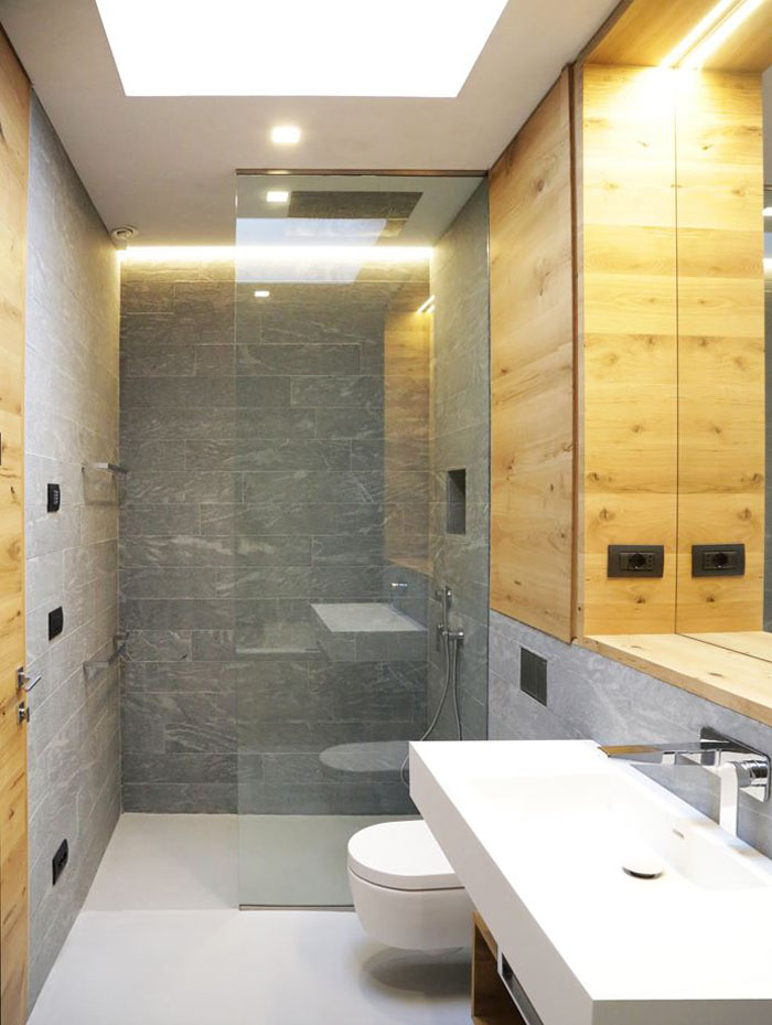 Modern Bathroom with Natural Stone