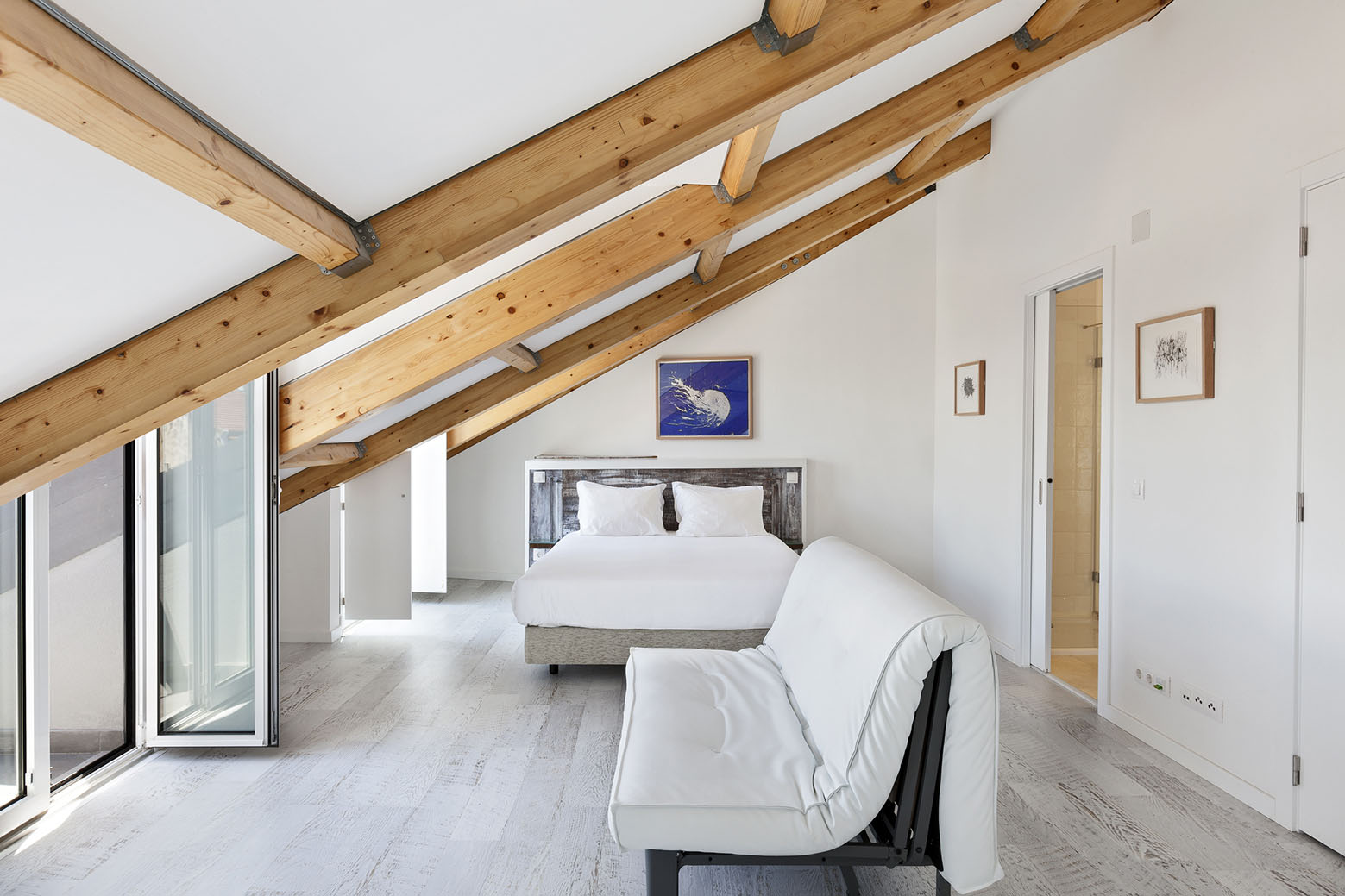 Chic Attic Penthouse Bedroom