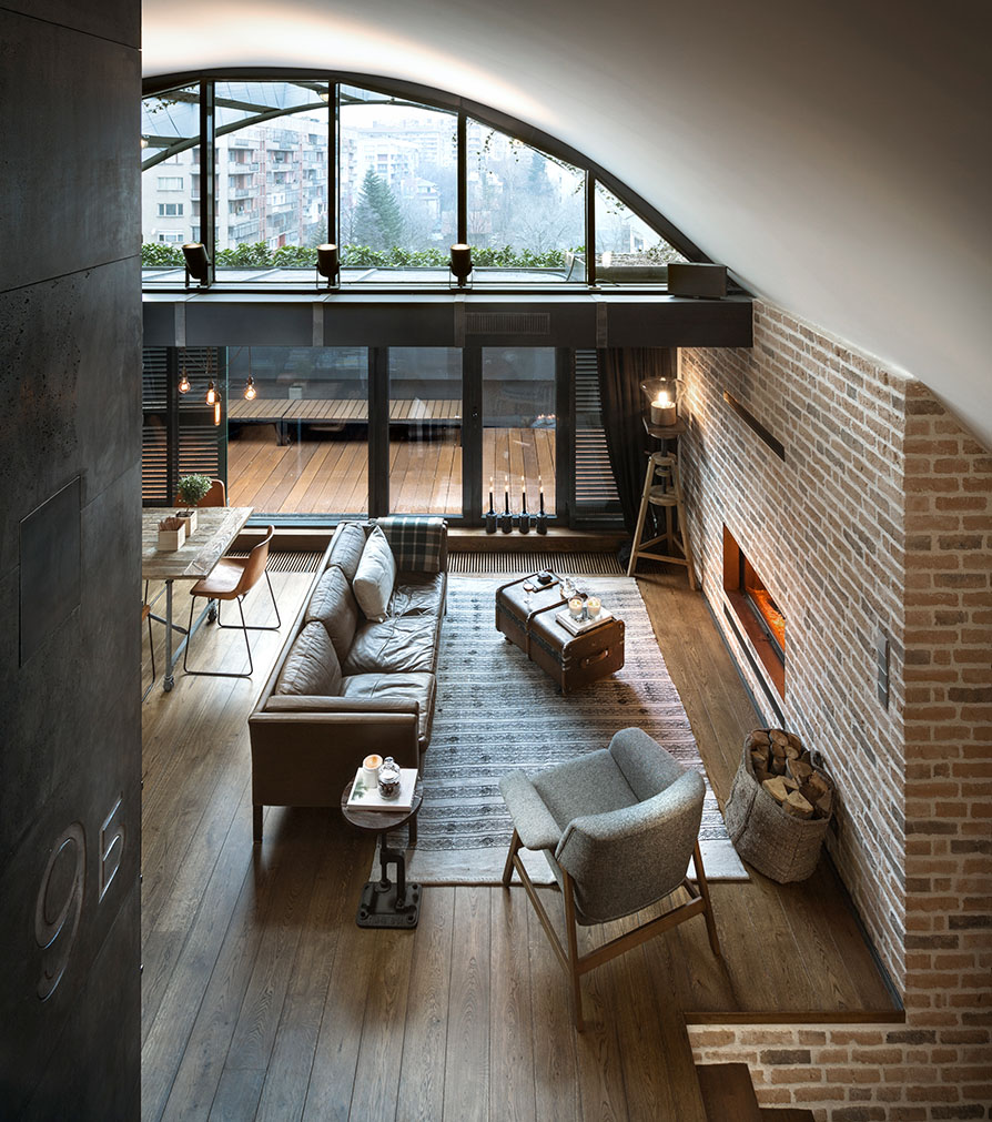 Custom Loft with Brick Wall