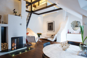 Unique Modern Loft Apartment with Wooden Beams