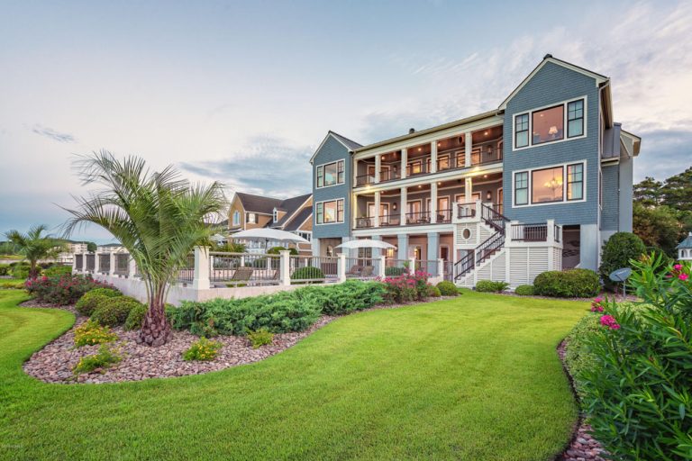 Elegant Waterfront Beach Mansion in North Carolina with Caribbean Flair