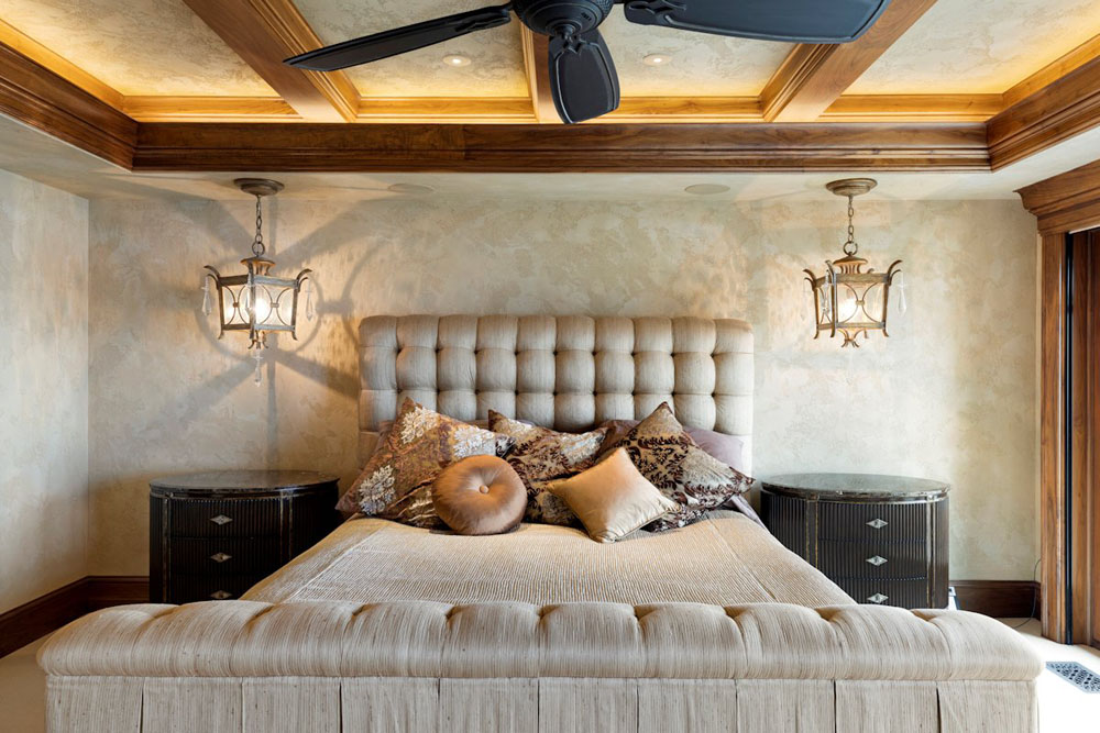 Luxury Master Bedroom with Ceiling Fan