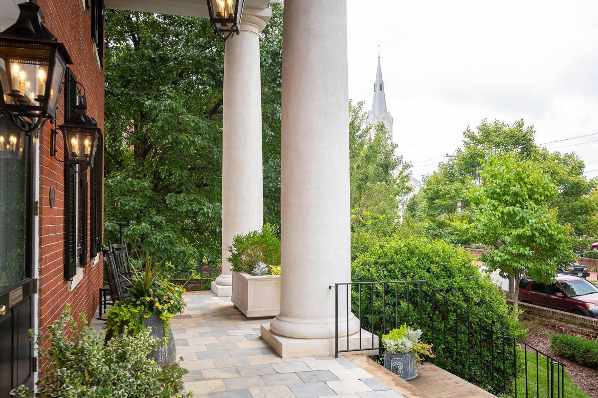Greek Revival Mansion Front Porch with Columns