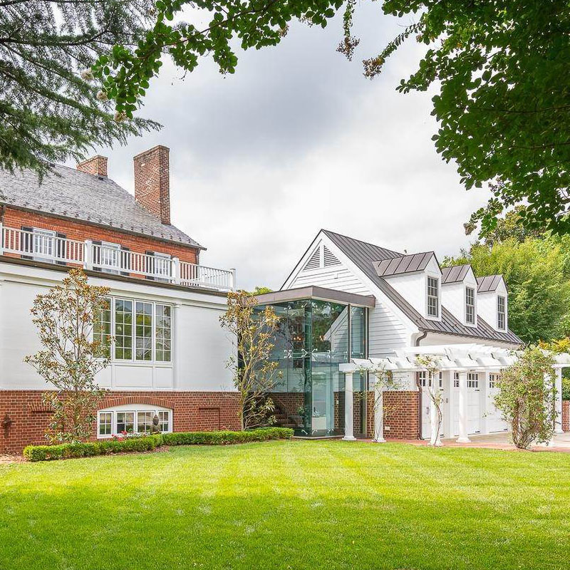 Historic Greek Revival House with Glass Enclosure