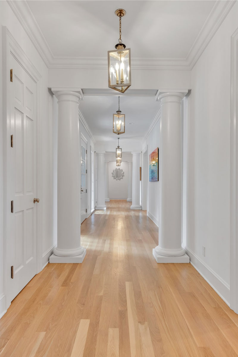 Hallway with White Columns