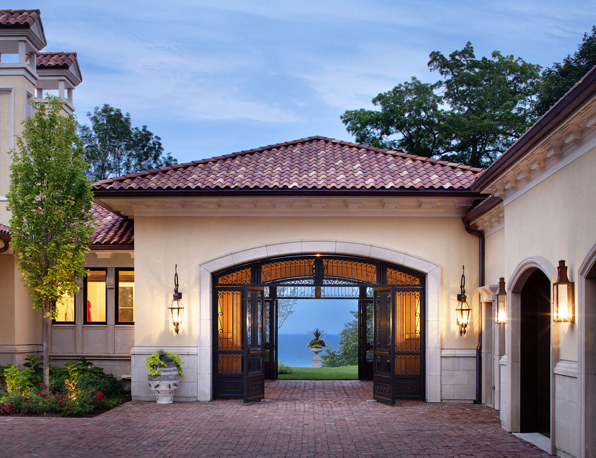 Tuscan Style Porte Cochere