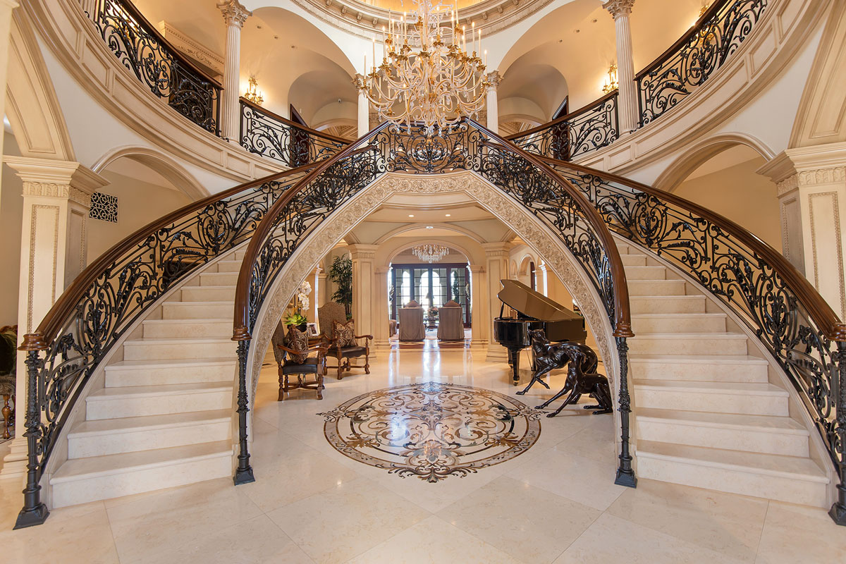 Grand Double Floating Staircases