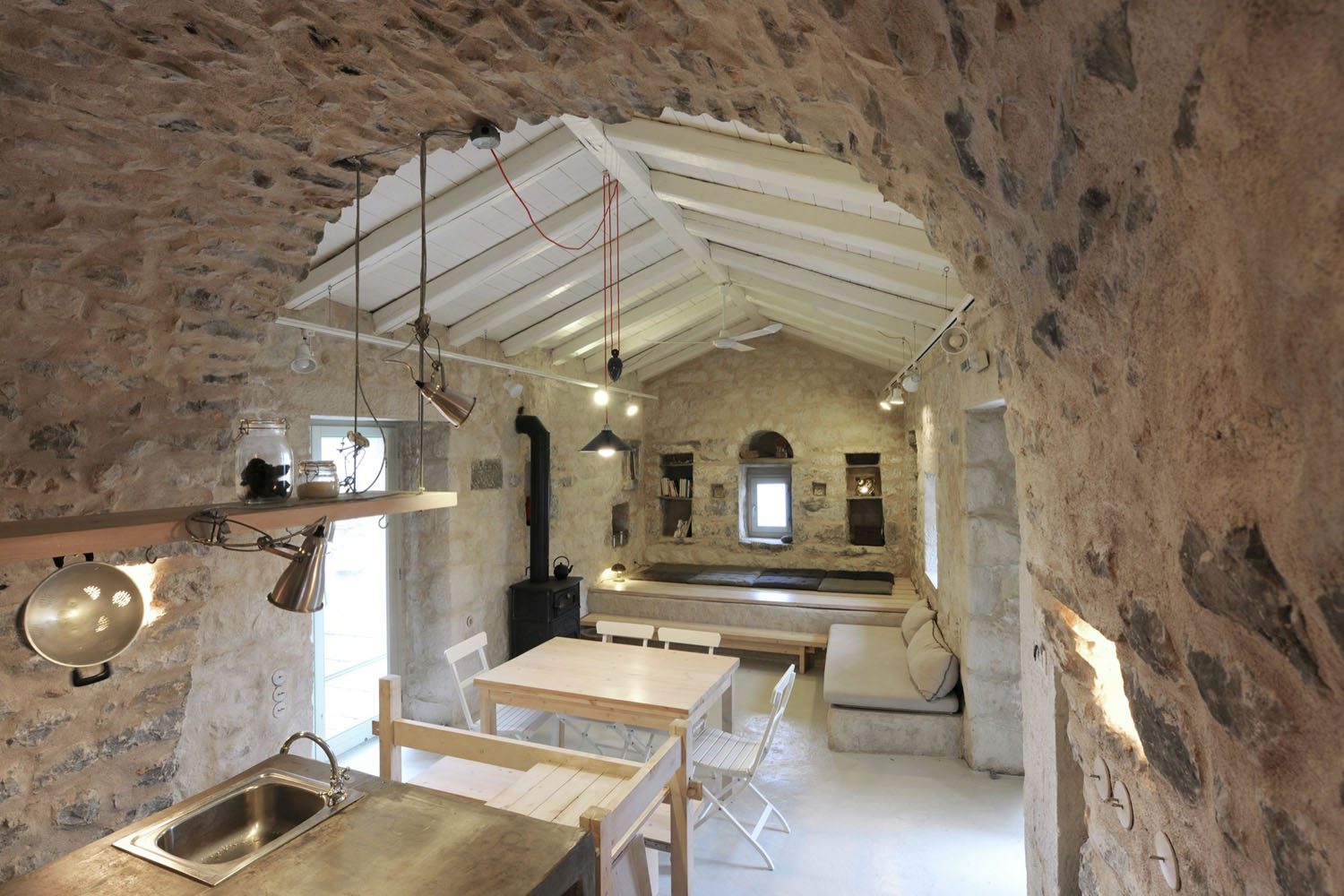 Historical Stone Building In Greece Transformed Into Contemporary ...