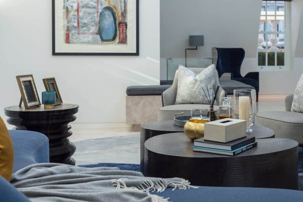 Elegant Contemporary Mayfair Penthouse with Sleek Glass Spiral Staircase