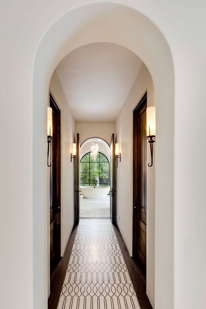 Mediterranean Style Arched Hallway