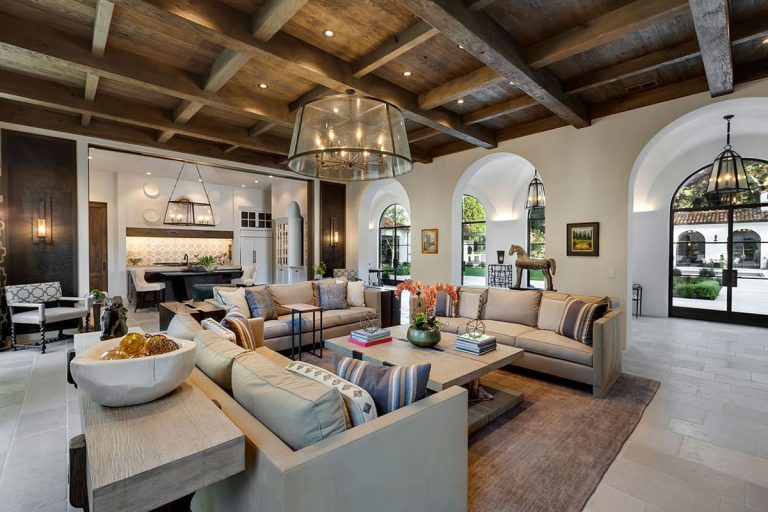 Spanish Colonial Home with Elegant Transitional Style Design