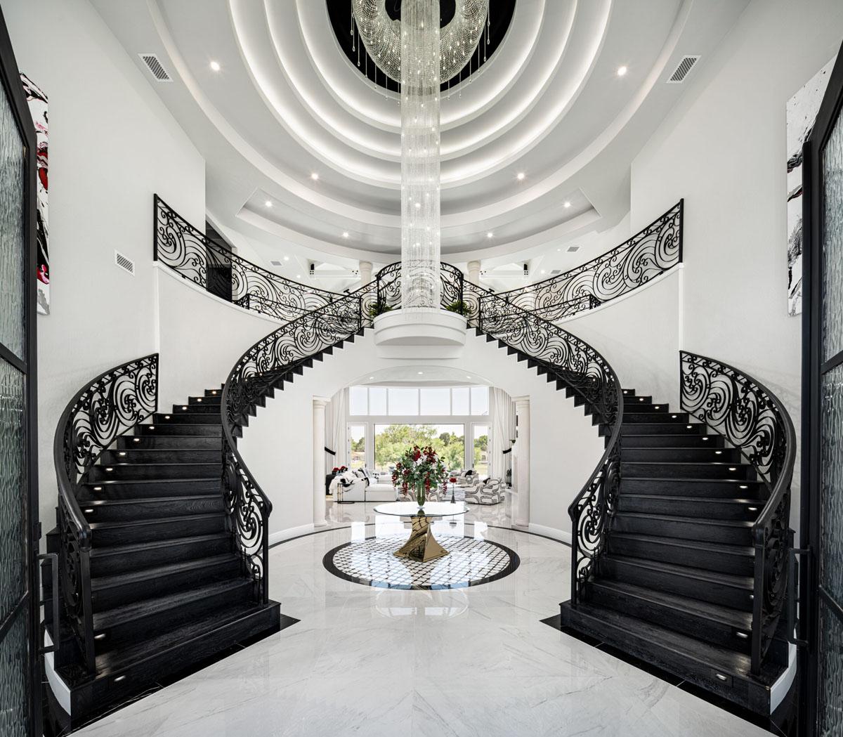 Grand Entrance with Double Staircase