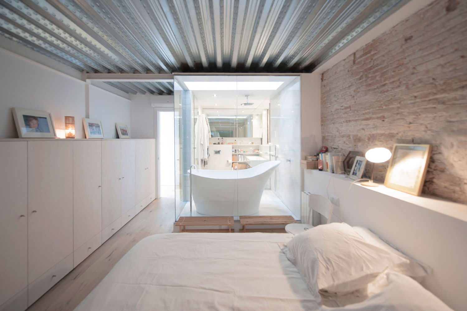 Bedroom Ensuite Bathroom with Glass Walls