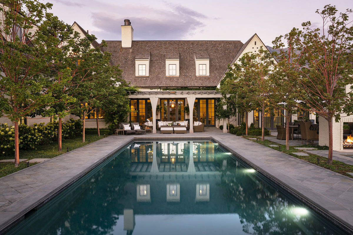 Treelined Backyard Swimming Pool