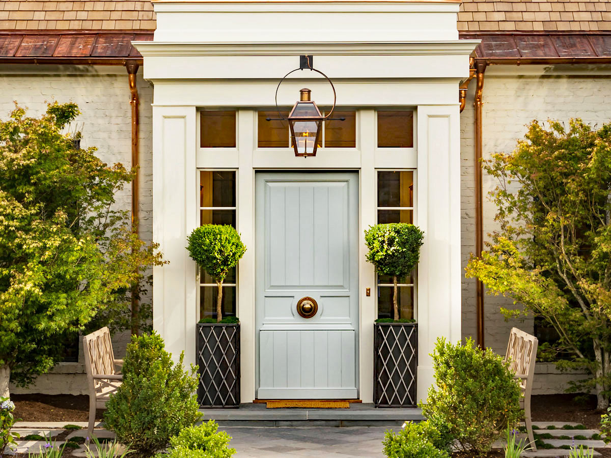 Elegant Cottage Style Front Door Entrance