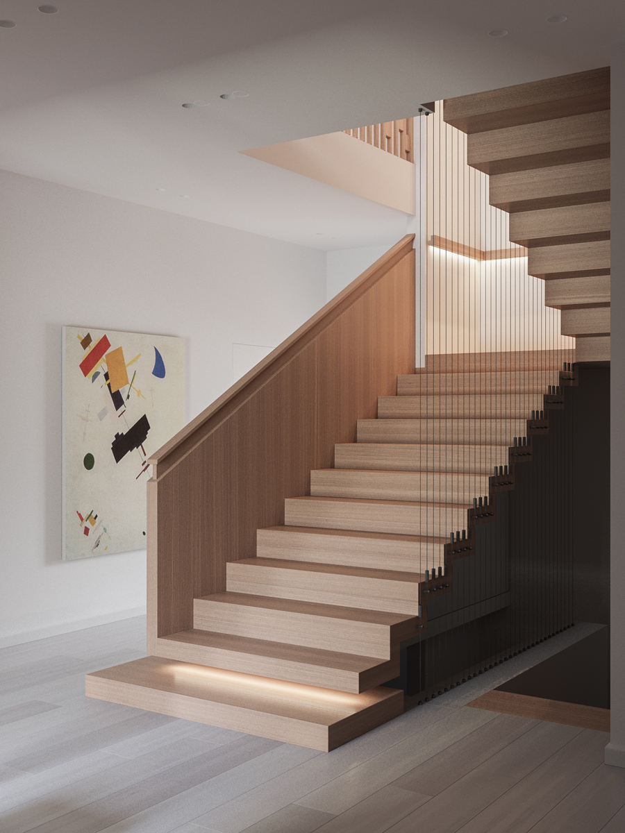 Elegant Modern Wood Staircase