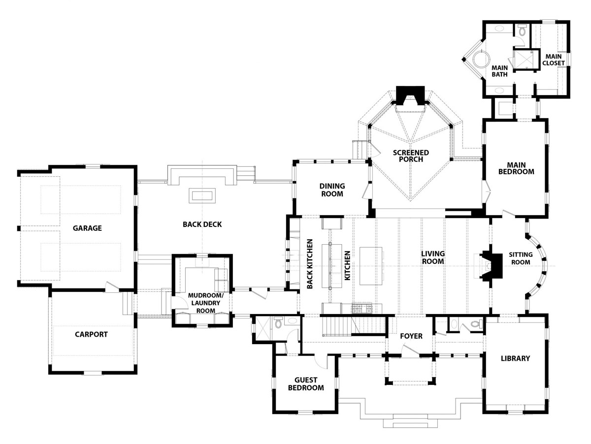 Modern Farmhouse with Classic Style Architecture Floorplan