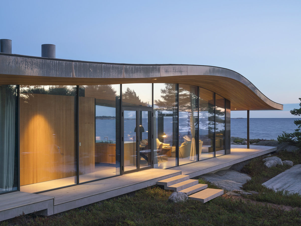 Modern Sea Front Summer Glass House In Finland Modern Sea Front Summer Glass House In Finland