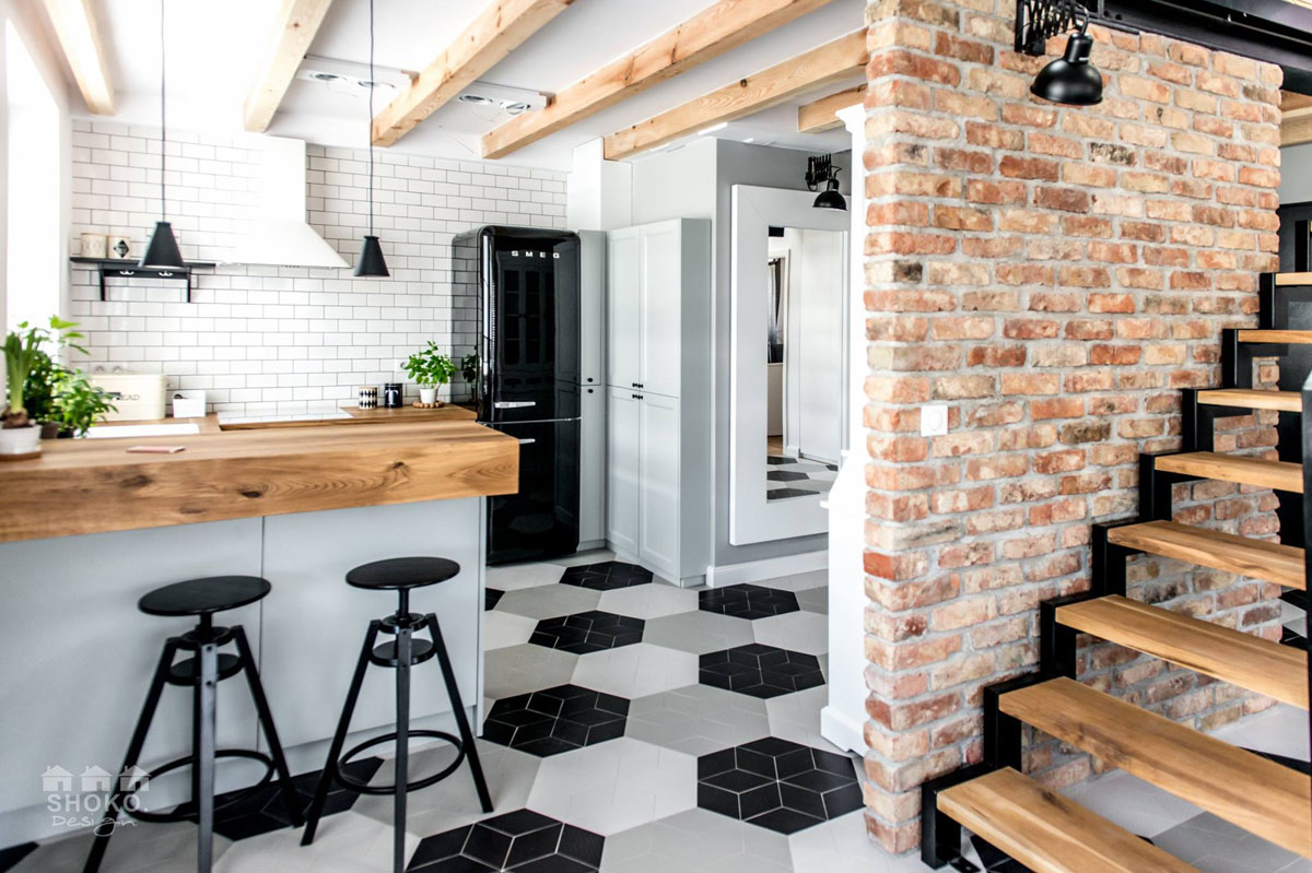 Loft Apartment Features Modern Scandinavian Interior With