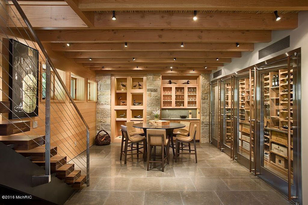 Modern Climate-Controlled Wine Cellar