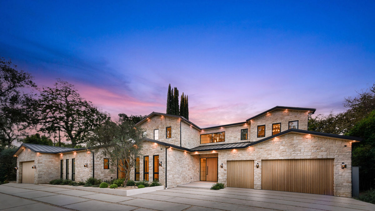 Modern Stone House with Mediterranean Flair