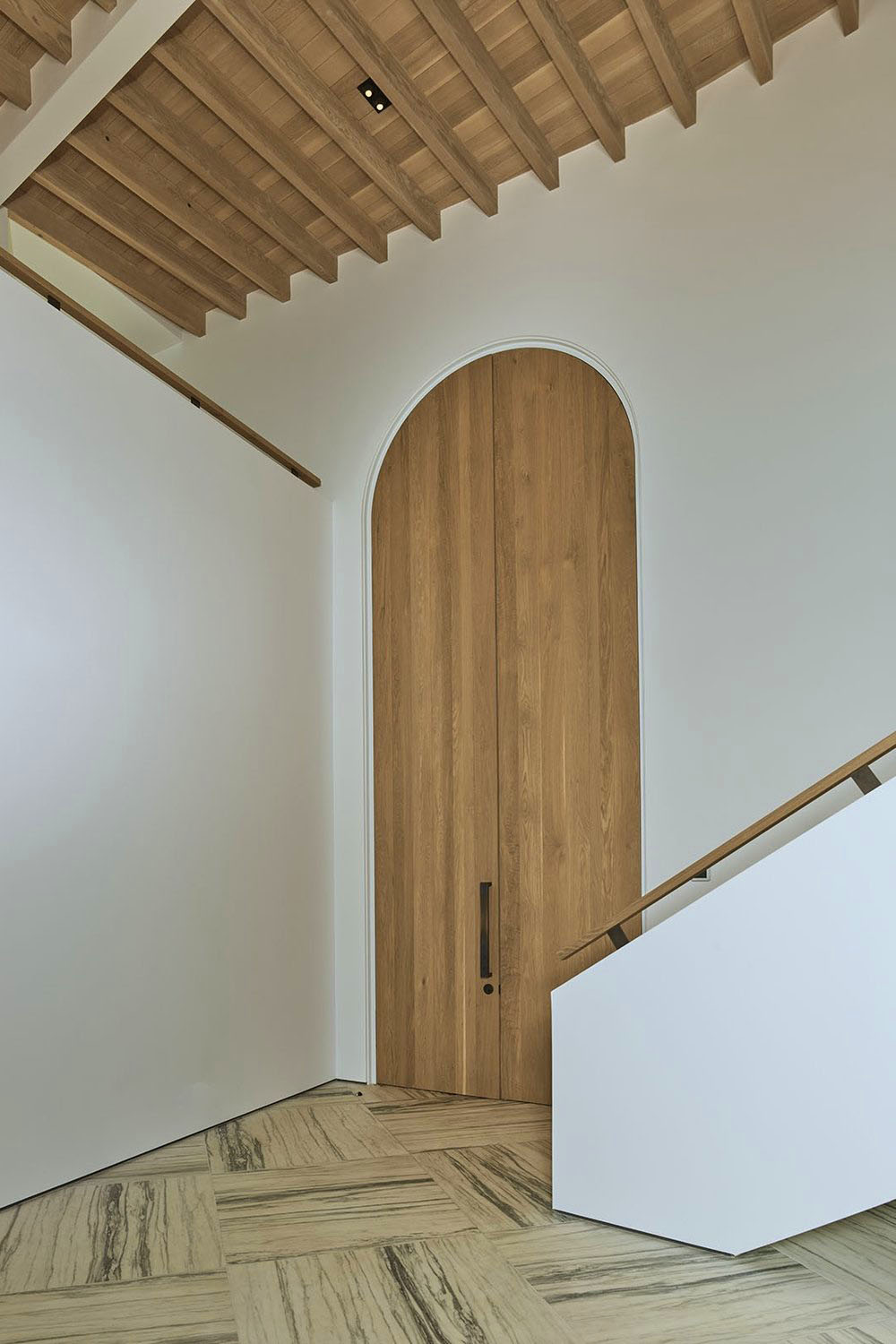 Arched Oak Double Door