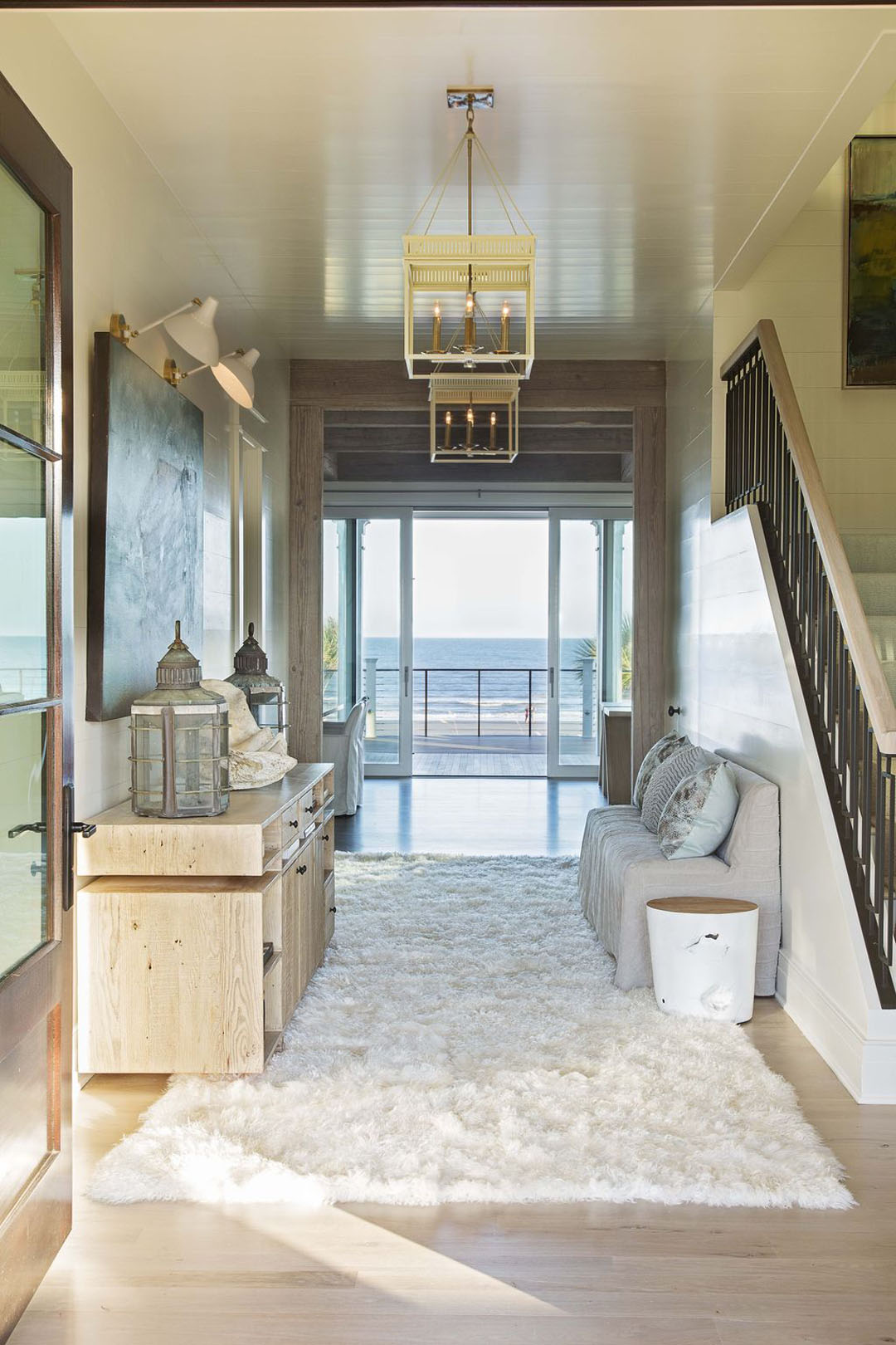 Entrance Hall Foyer with View of Ocean