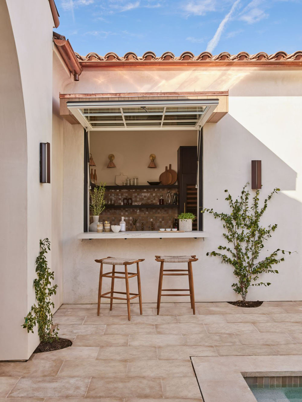 Indoor-Outdoor Pass-Through Kitchen Window