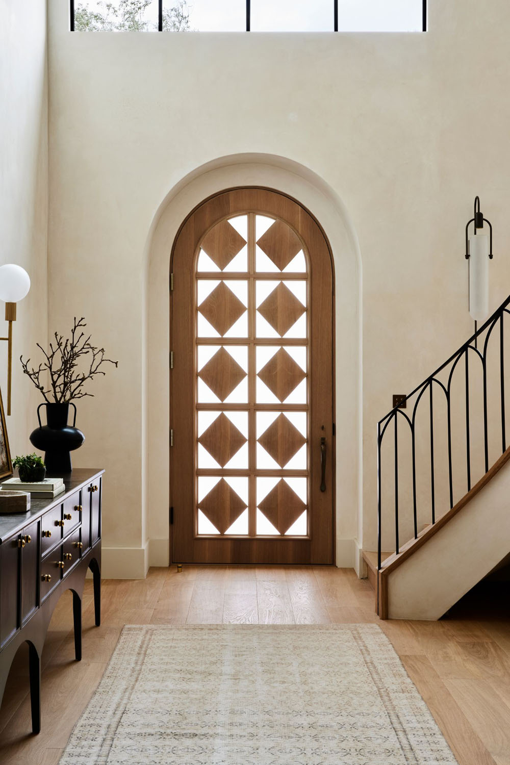 Wooden Arched Front Entry Door