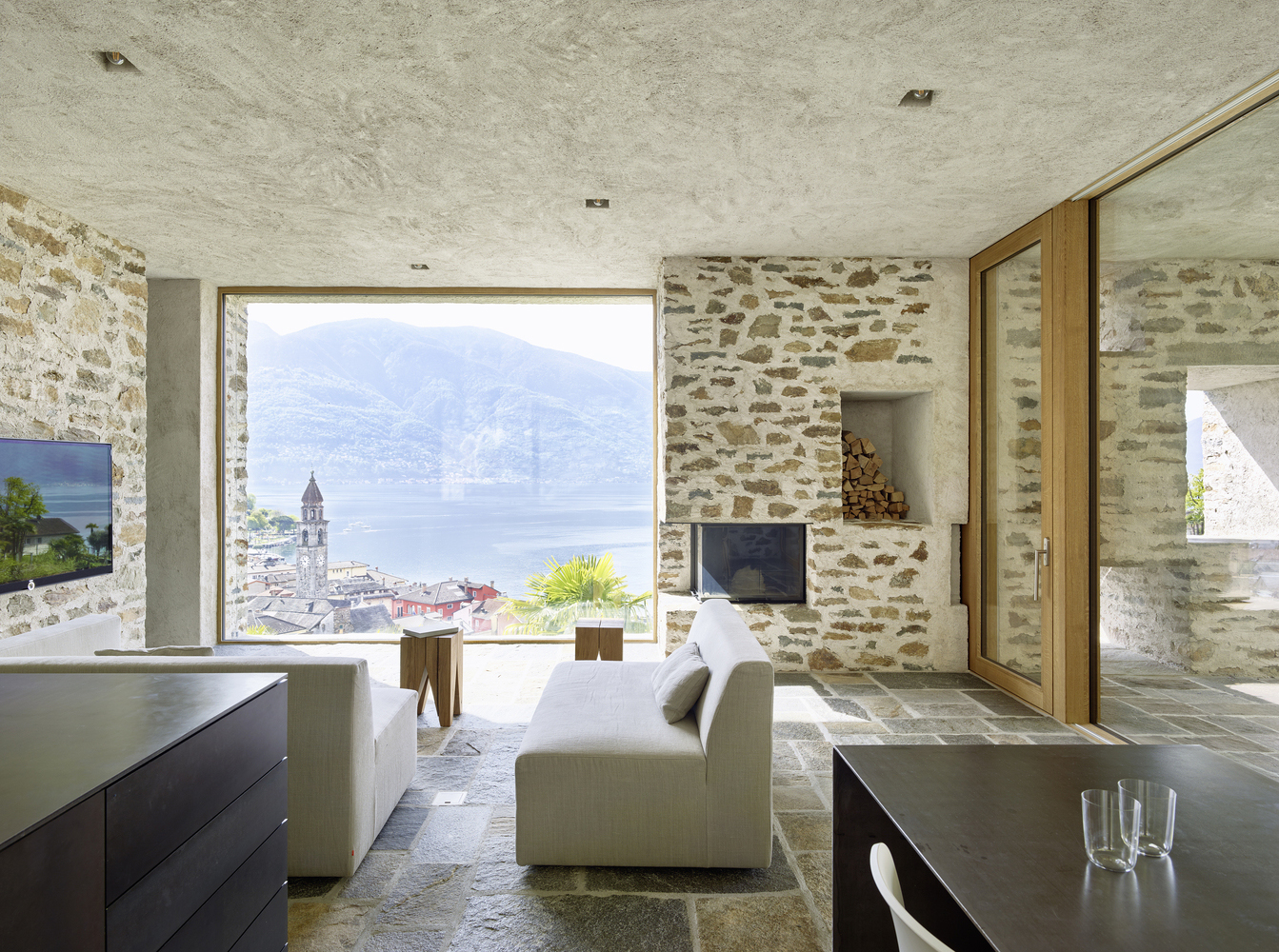 Modern Stone House Ascona Switzerland 1