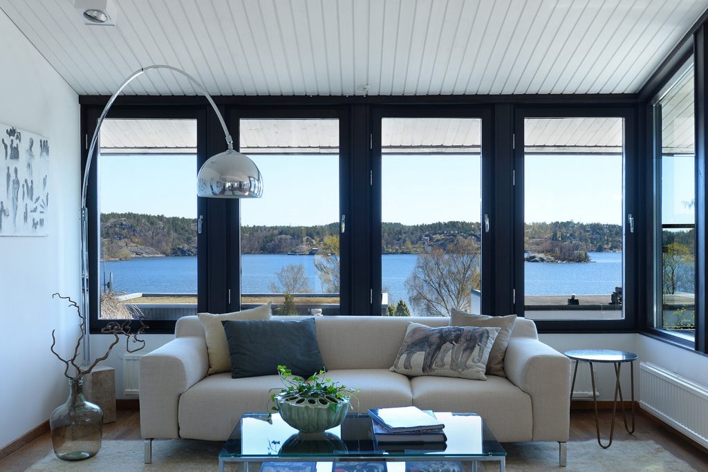 Modern Home in Sweden with Views of the Water and Archipelago Traffic ...