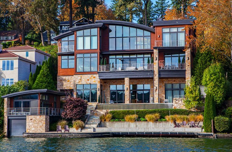 Timeless Contemporary Style Oswego Lakefront Luxury Home