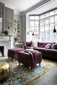 Gray with Purple Highlight Interior Decor