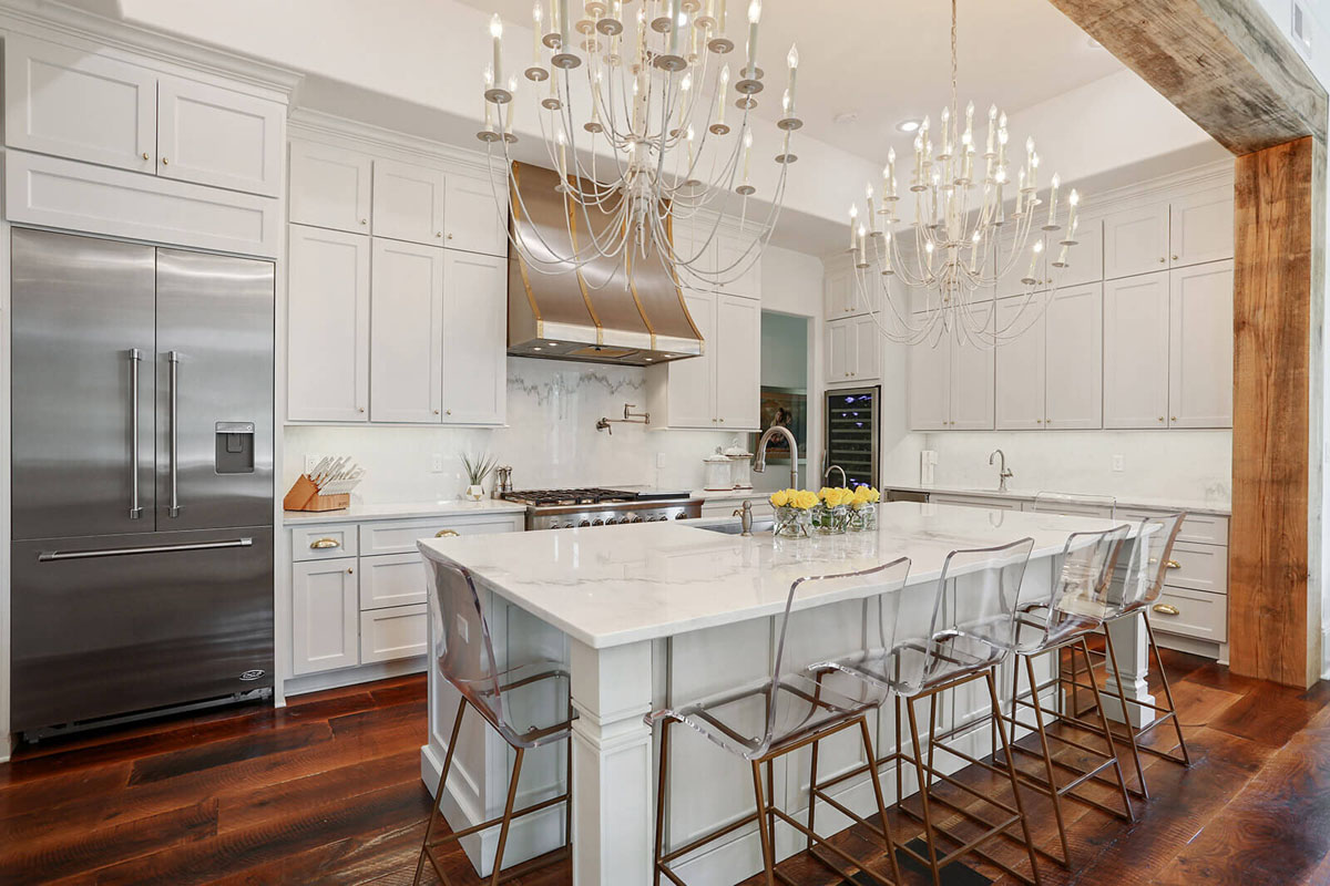 Rustic Timber Frames Open Modern Kitchen