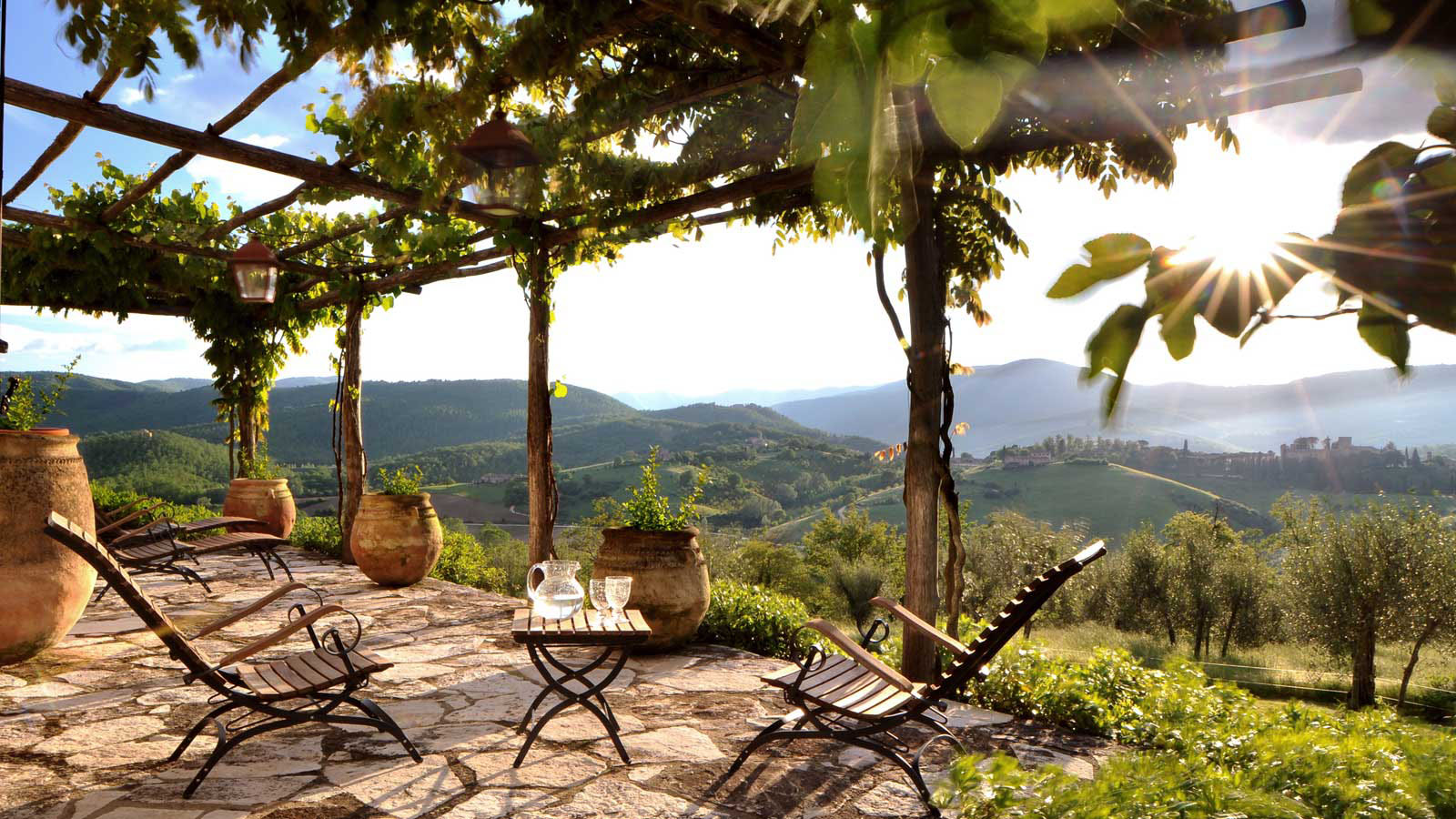 Terrace with Views of Umbrian Hills
