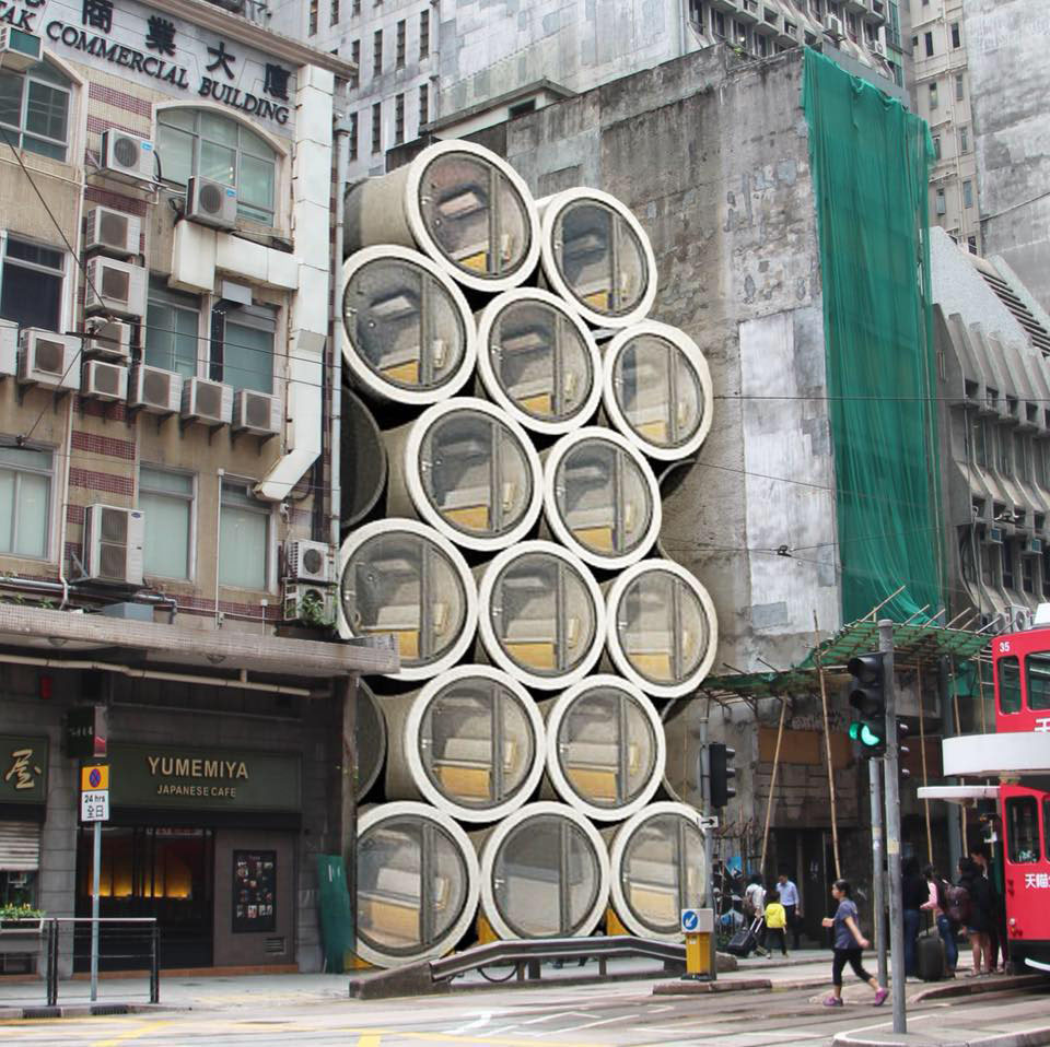 Opod Concrete Pipe Modern Tiny Apartment Hong Kong_9