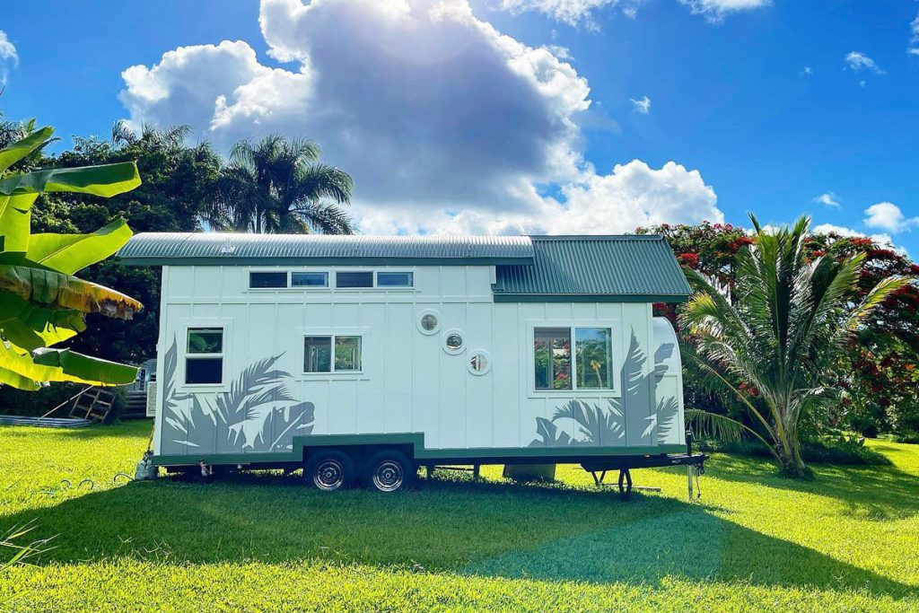 Unique Tiny House on Wheels with Large Round Window