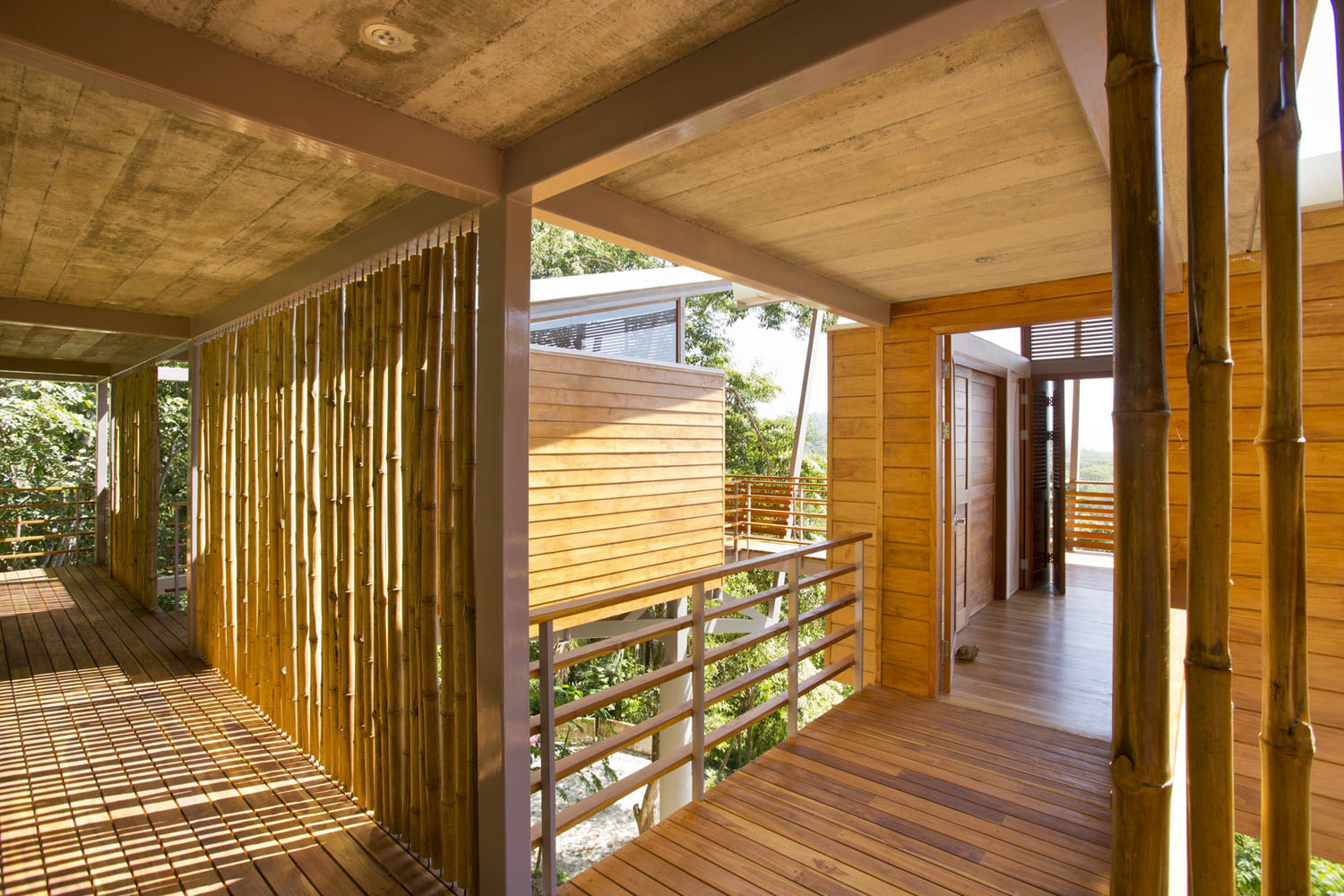 House built with Wood and Bamboo materials